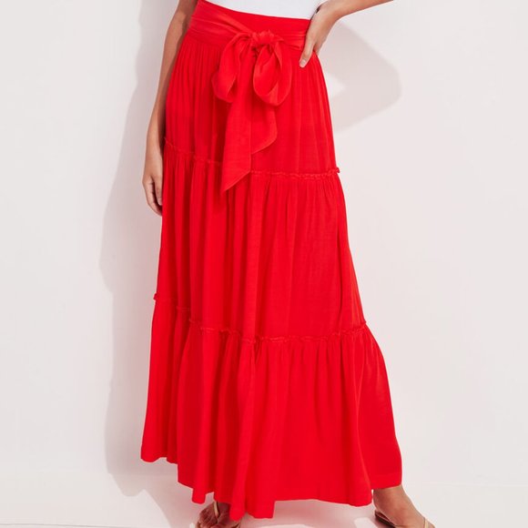 Vineyard Vines Dresses & Skirts - 🔵 Vineyard Vines Tie-Front Tiered Maxi Skirt